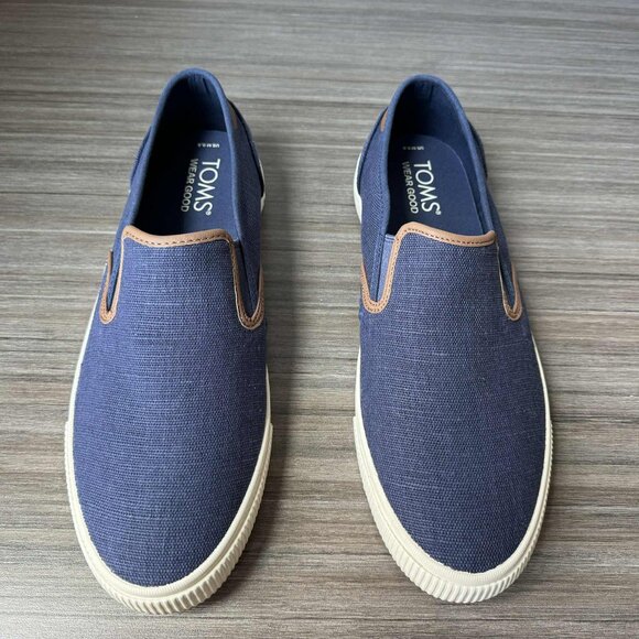 Toms Men's Baja Slip-On Shoes Loafers Men' Size 9.5 $68 in Navy - Picture 1 of 8